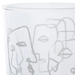 Gobelet visage bodega blanc 35.5cl en verre
