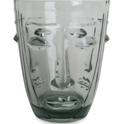 Gobelet visage gris d8x10cm