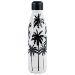 Gourde isotherme palmier écru et noir 50cl en inox - palmea