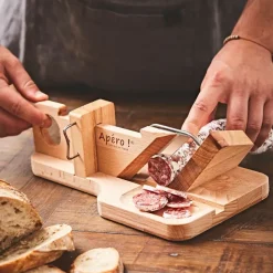 Guillotine à saucisson en hêtre