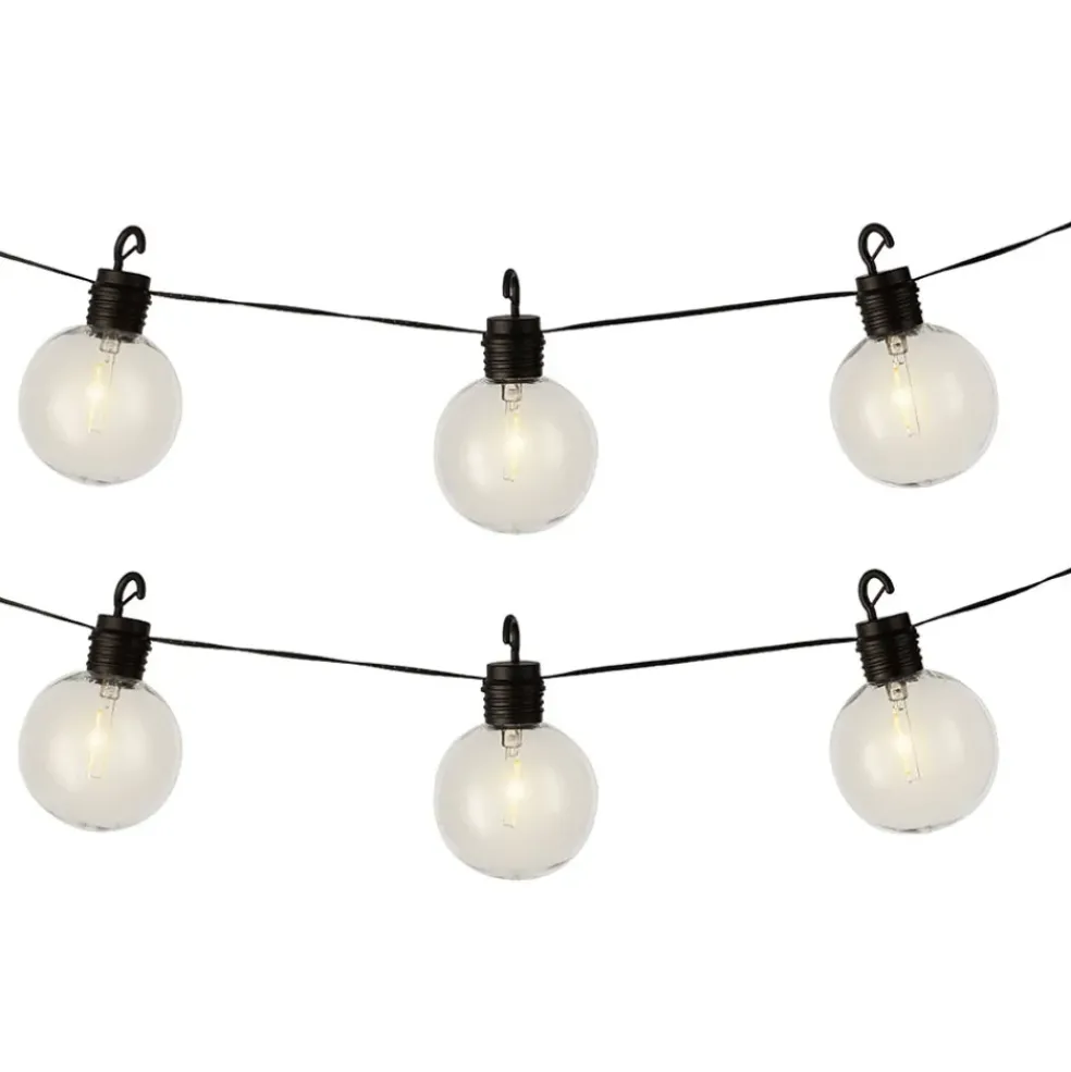 Guirlande solaire 8 ampoules câble noir 5.8m