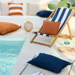Housse coussin en tissu marine 80x80cm - Bimini