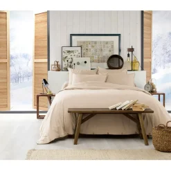 Housse de couette en flanelle sable 240x220cm - Candice