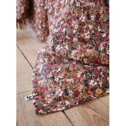 Housse de couette en gaze de coton imprimée camel 240x220cm - Capucine