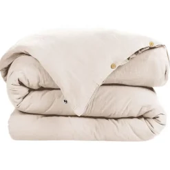 Housse de couette en gaze de coton unie pampa 240x220cm - Gaia