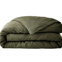 Housse de couette en lin lavé thym 240x220cm - Soline