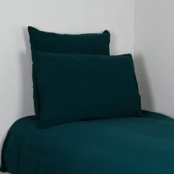 Housse de couette en voile de coton bleu de prusse 240x220cm - Dili