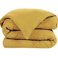 Housse de couette safran en gaze de coton 240x220cm - Gaia