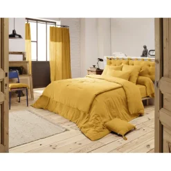 Housse de couette safran en gaze de coton 240x220cm - Gaia