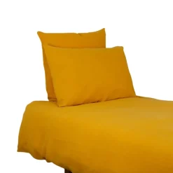 Housse de couette viti safran 240x220cm 100% lin lavé