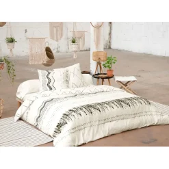 Housse de couette 240x220 cm et 2 taies d'oreiller 60x60cm berbère - Gaia