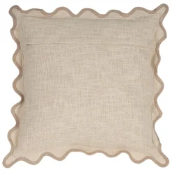Housse de coussin brodée hola Bella en coton terracotta 45x45cm - Lumi