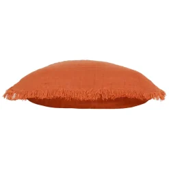 Housse de coussin earth notes terracotta 45x45cm gaze de coton