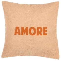 Housse de coussin en bouclettes nude 45x45cm - Funny
