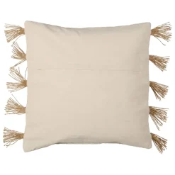 Housse de coussin en coton et jute écru 45x45cm - Kolore