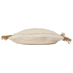 Housse de coussin en coton et jute écru 45x45cm - Kolore