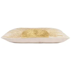 Housse de coussin en coton et lin blanc 50x30cm - Soleil