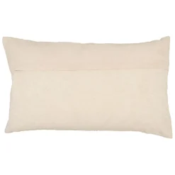 Housse de coussin en coton et lin blanc 50x30cm - Soleil