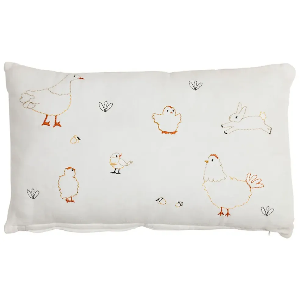 Housse de coussin en coton 50x30cm - La Ferme