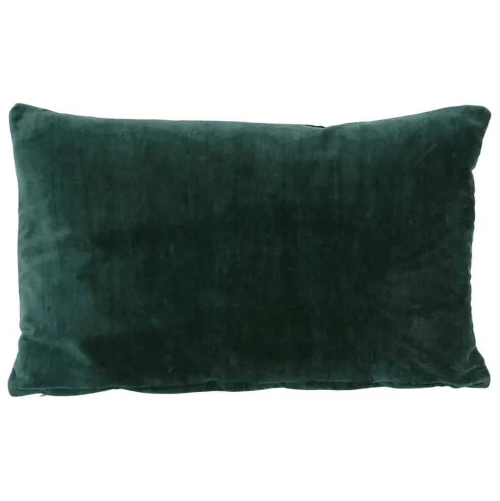 Housse de coussin en coton vert foncé 50x30cm - Mon sapin