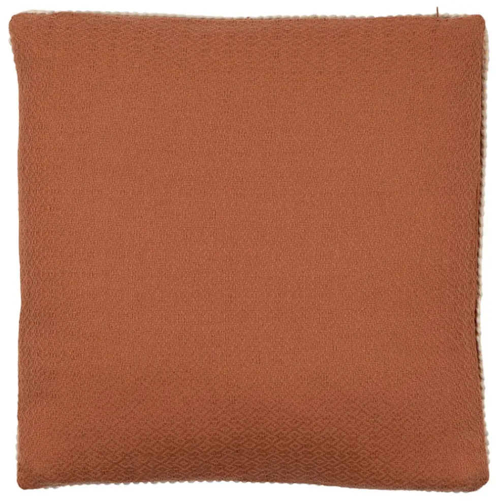 Housse de coussin en coton terracotta 45x45cm - Seguia