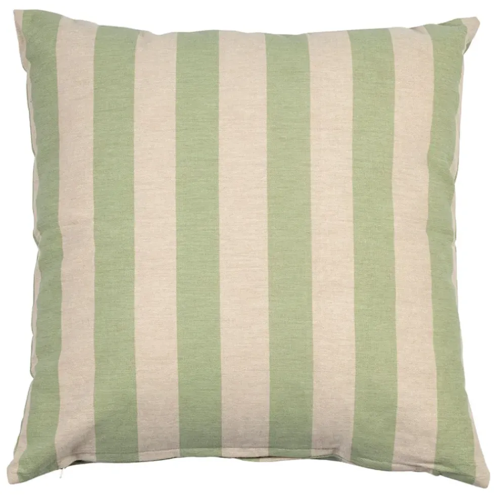 Housse de coussin en coton vert 45x45cm - Famille