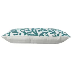 Housse de coussin en coton corail turquoise 50x30cm - Estran