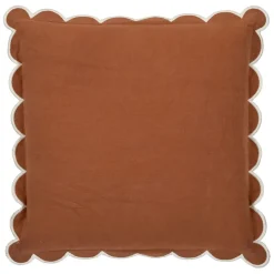 Housse de coussin en coton terracotta 45x45cm - Nomadea