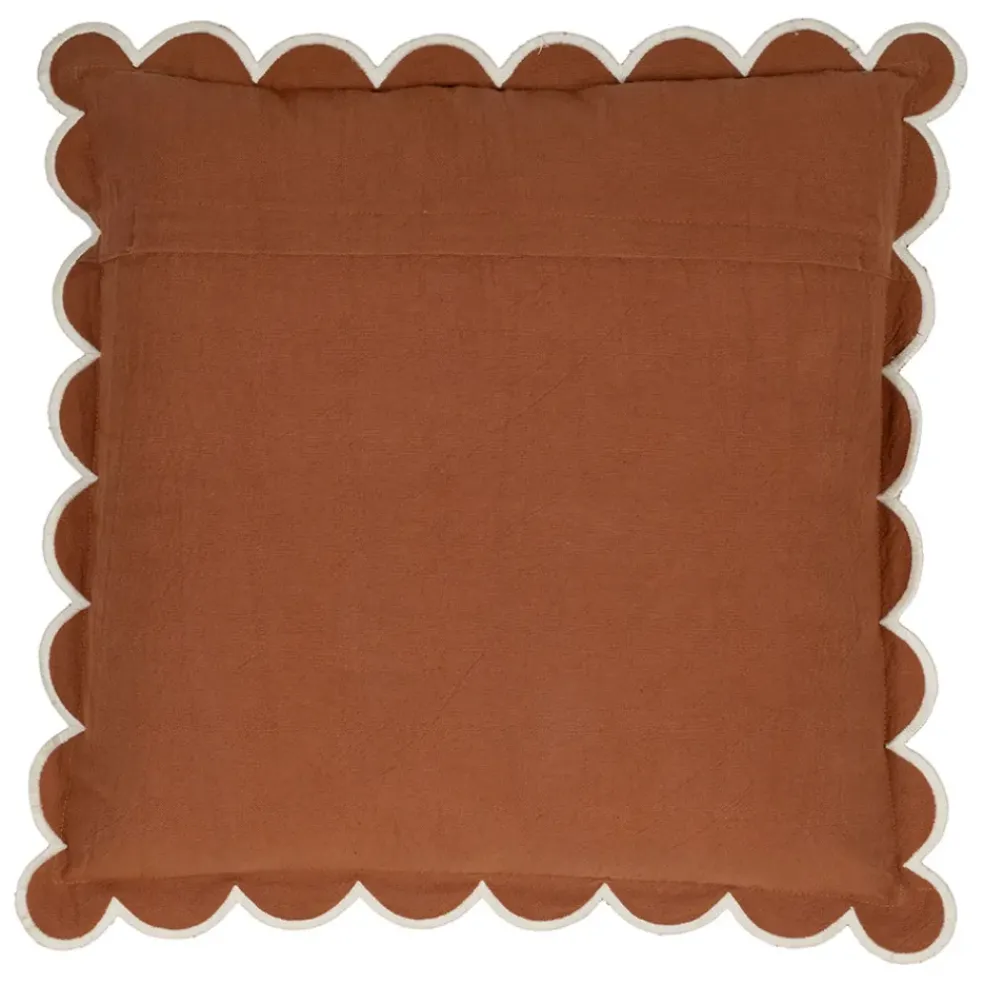 Housse de coussin en coton terracotta 45x45cm - Nomadea