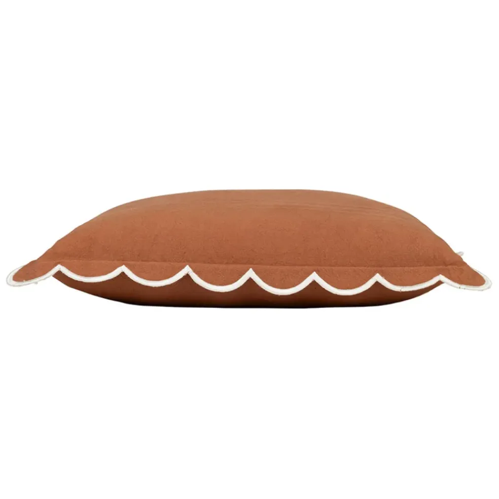 Housse de coussin en coton terracotta 45x45cm - Nomadea