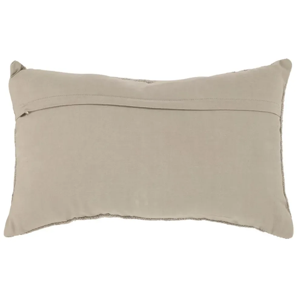 Housse de coussin en coton gris et doré 50x30cm - Flocon