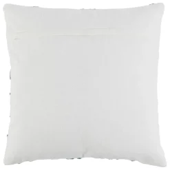 Housse de coussin en coton turquoise corail 45x45cm - Estran