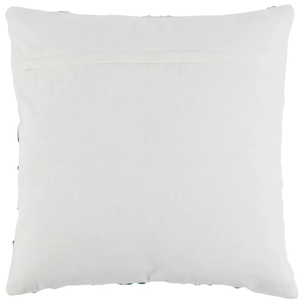 Housse de coussin en coton turquoise corail 45x45cm - Estran