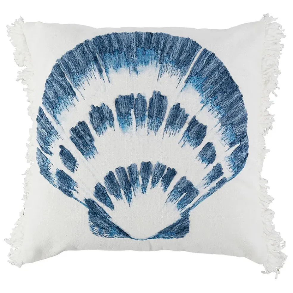 Housse de coussin en coton st-jacques bleu marine 45x45cm - Bord De Mer