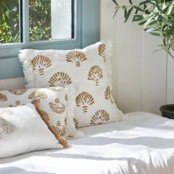 Housse de coussin en coton beige 50x30cm - Jaklel