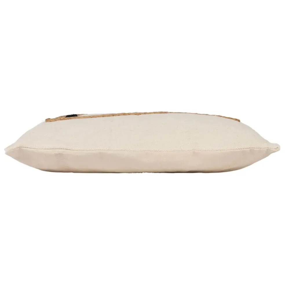 Housse de coussin en coton écru et jute naturel 50x30cm - Eté A La Mer