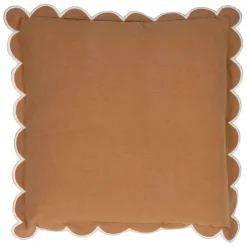 Housse de coussin en coton pêche 45x45cm - Nomadea