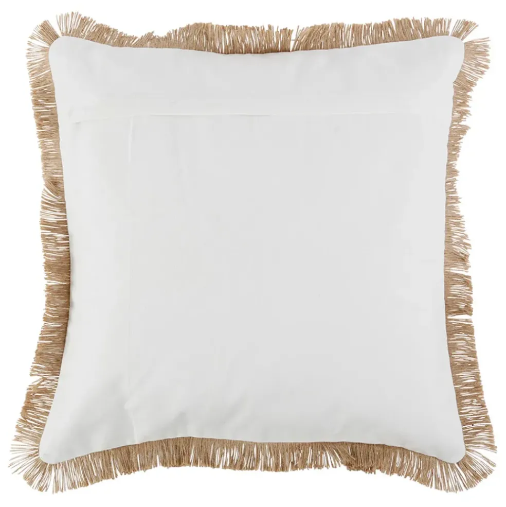 Housse de coussin en coton et jute naturel 45x45cm - Cordine