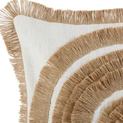 Housse de coussin en coton et jute naturel 45x45cm - Cordine