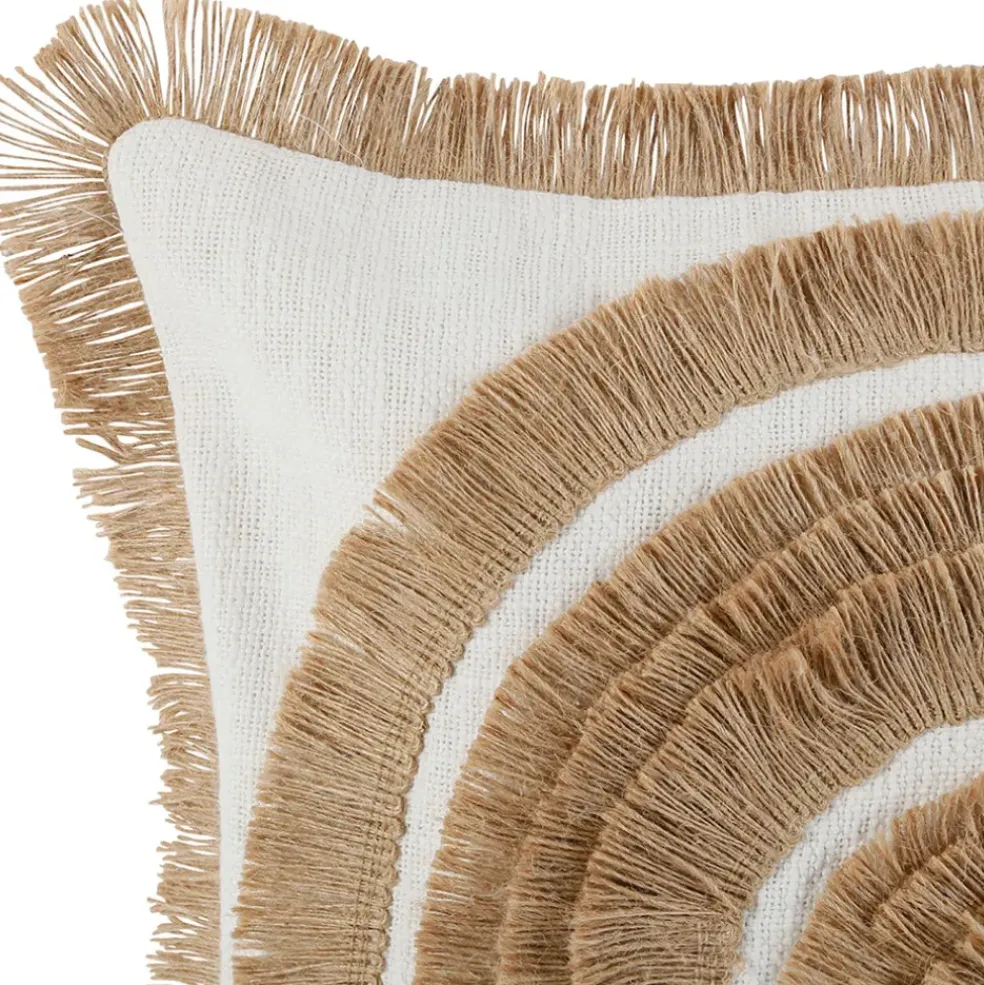 Housse de coussin en coton et jute naturel 45x45cm - Cordine