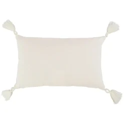Housse de coussin en coton brodée multicolore 50x30cm - Patchuca