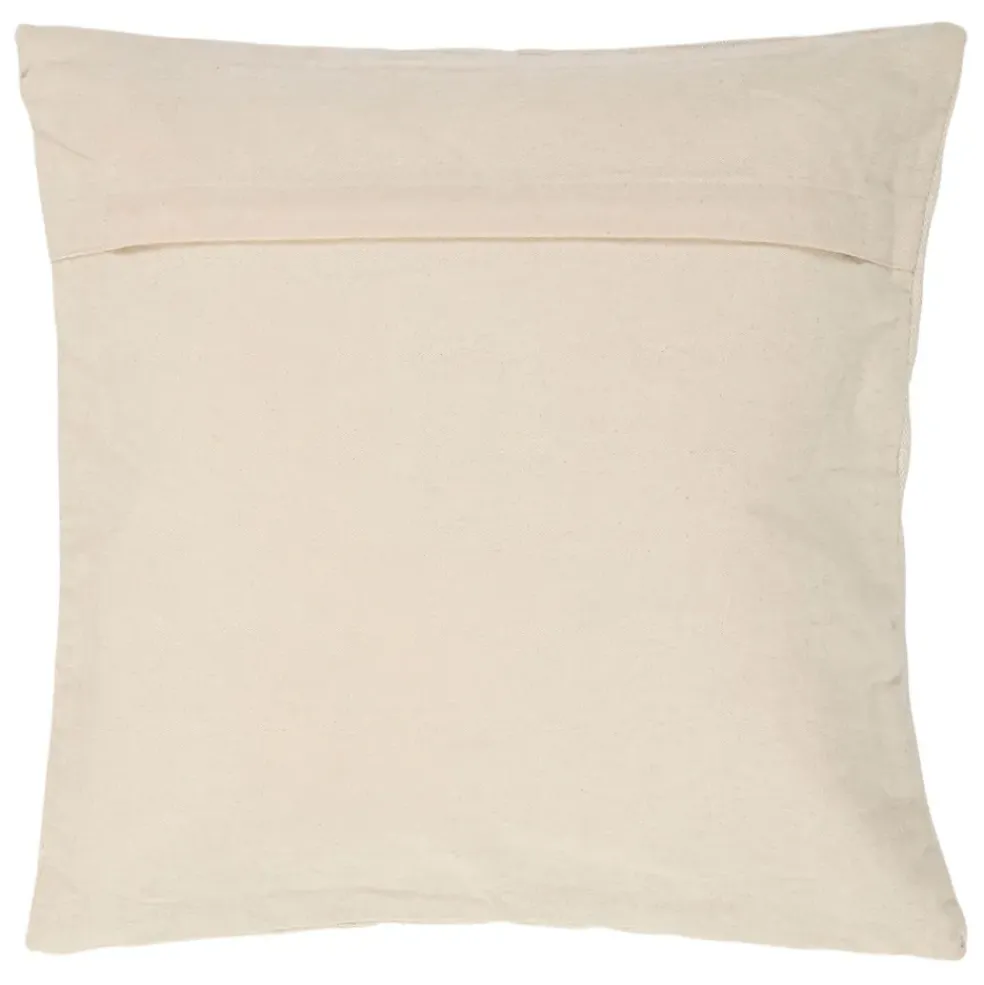 Housse de coussin en jute naturel et coton écru 45x45cm - Eté A La Mer