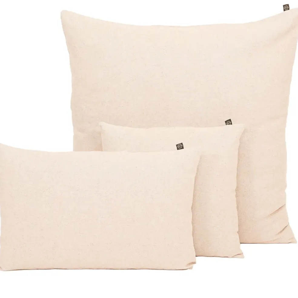 Housse de coussin en lin et coton naturel 80x80cm - Figari