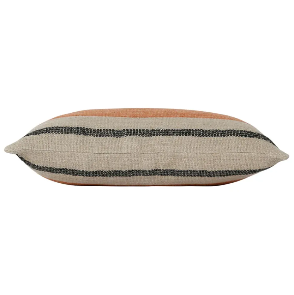 Housse de coussin en lin brique 50x30cm - Hemlin