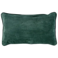 Housse de coussin en velours de coton vert 50x30cm - Velvetin