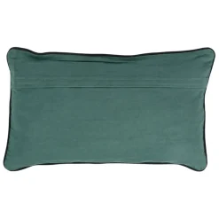 Housse de coussin en velours de coton vert 50x30cm - Velvetin