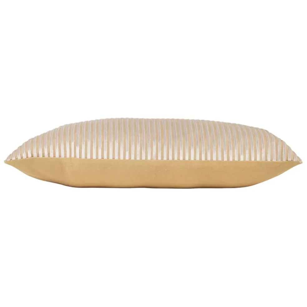 Housse de coussin en velours côtelé ivoire 50x30cm - Klosen