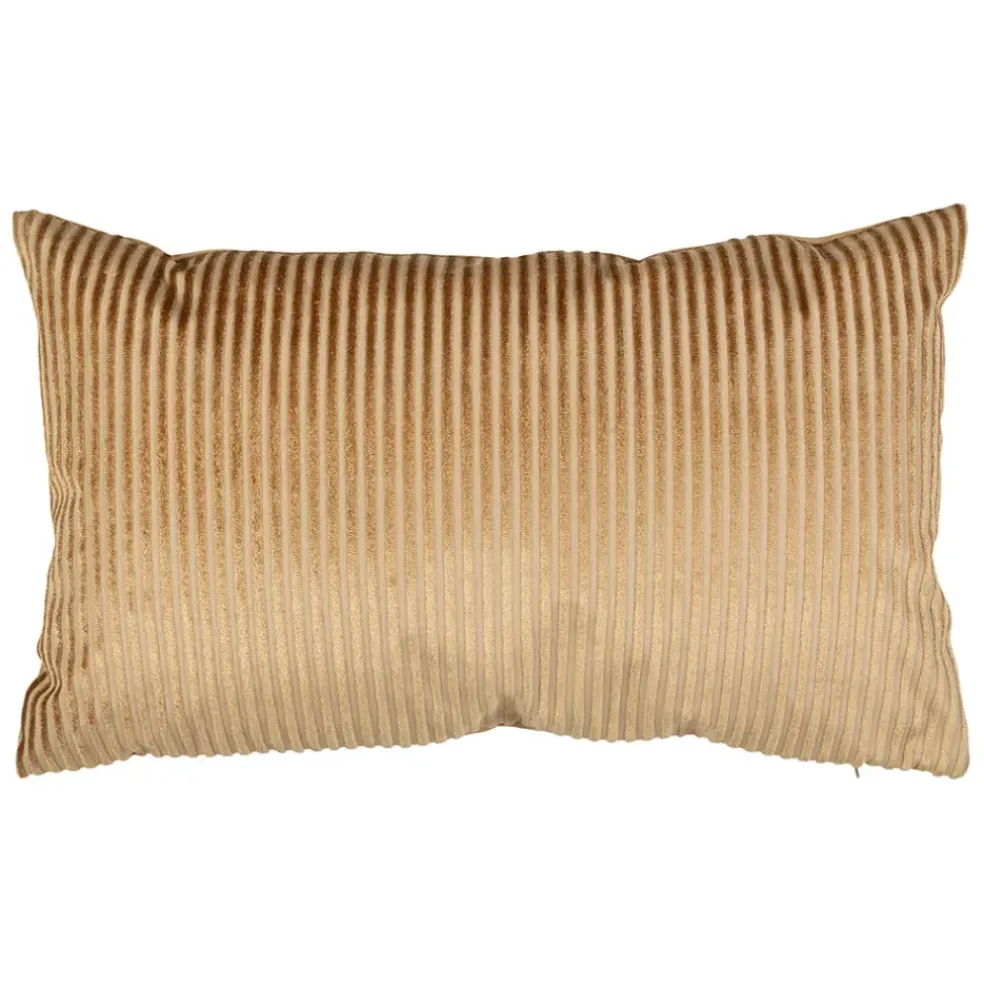 Housse de coussin en velours côtelé doré 50x30cm - Klosen