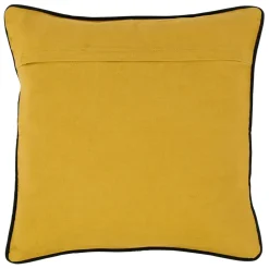 Housse de coussin en velours de coton moutarde 45x45cm - Velvetin