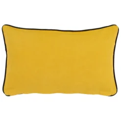 Housse de coussin en velours de coton moutarde 50x30cm - Velvetin